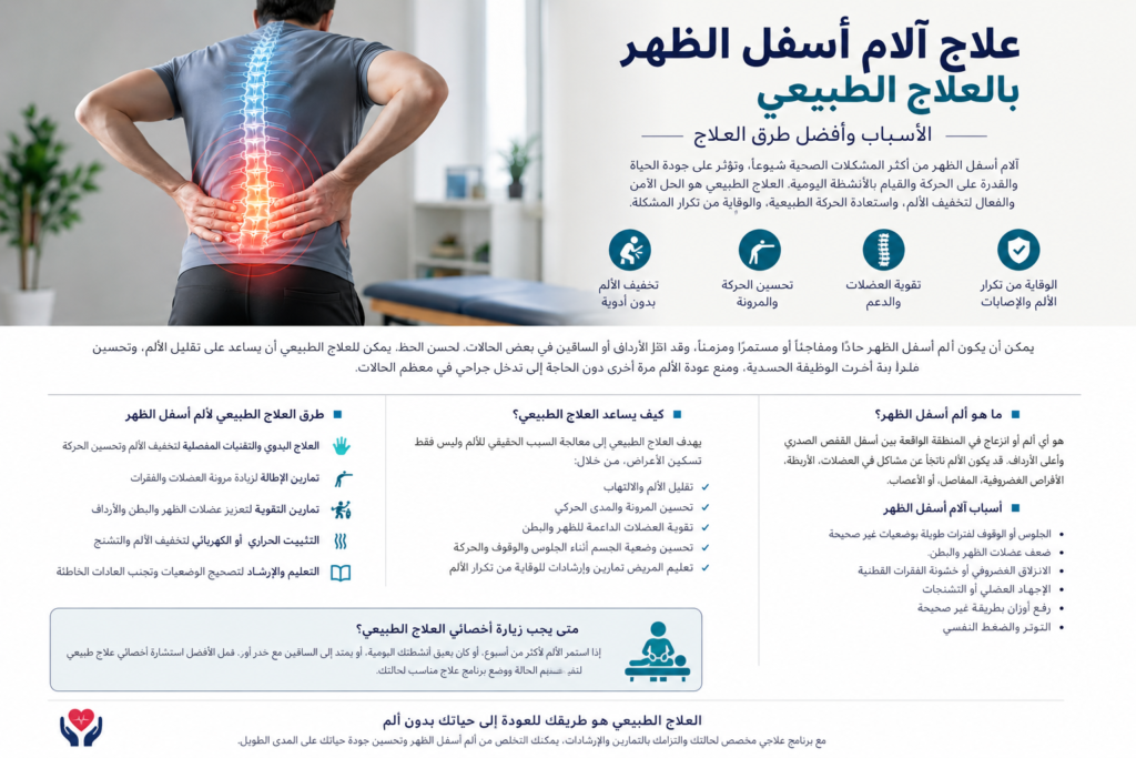 علاج آلام أسفل الظهر بالعلاج الطبيعي