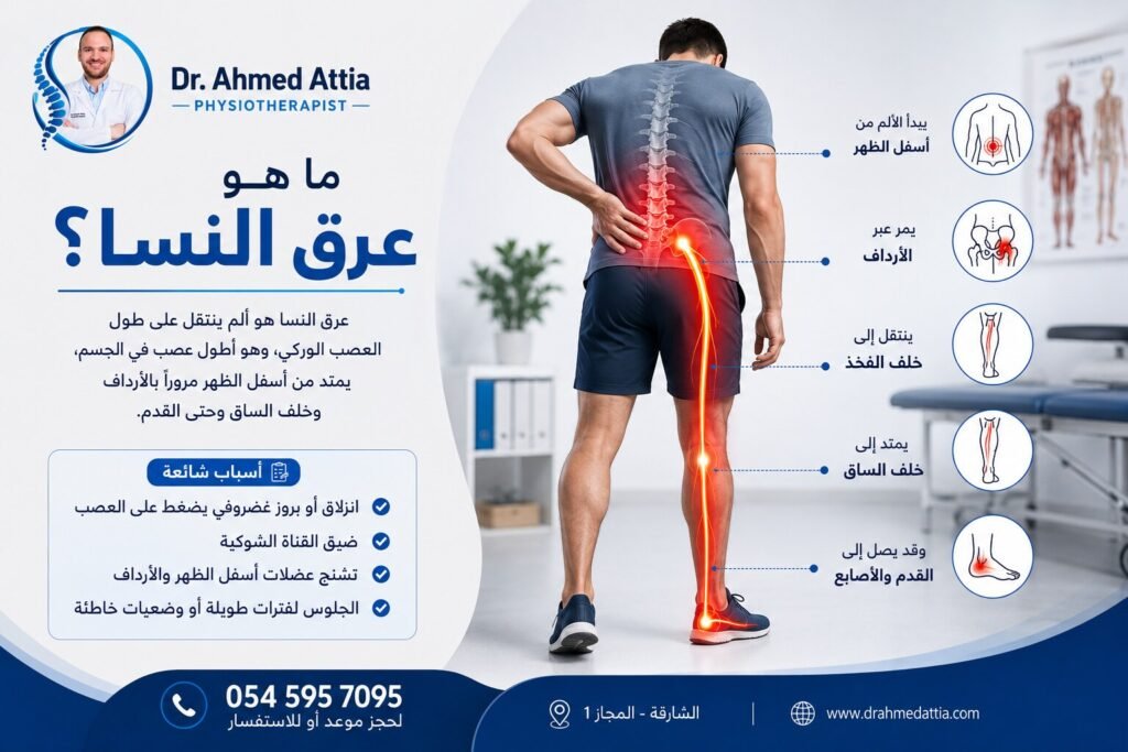 الفرق بين الانزلاق الغضروفي وعرق النسا: كيف تفرق بينهما؟ ما هو عرق النسا؟