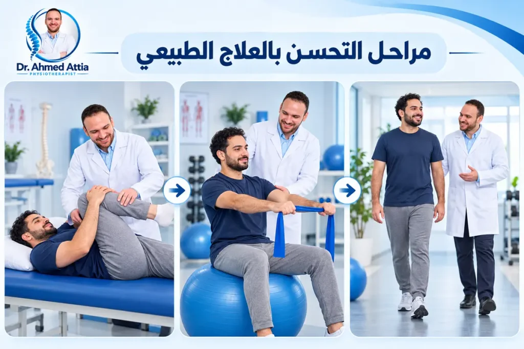 مراحل التحسن من الانزلاق الغضروفي بالعلاج الطبيعي