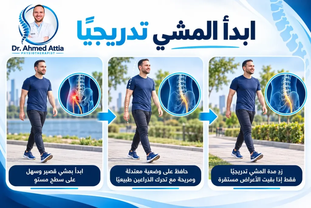 طريقة بدء المشي تدريجيًا مع عرق النسا